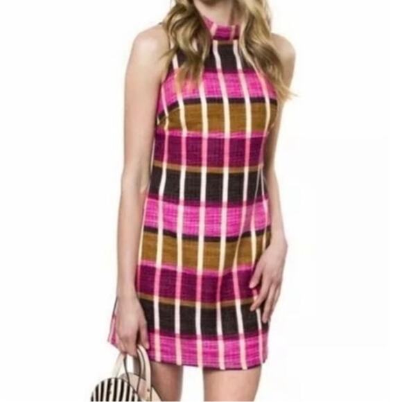 JB by Julie Brown Dresses & Skirts - Julie Brown NYC Annie Catskill Metallic Plaid Dress 10 Pink Sheath Sleeveless